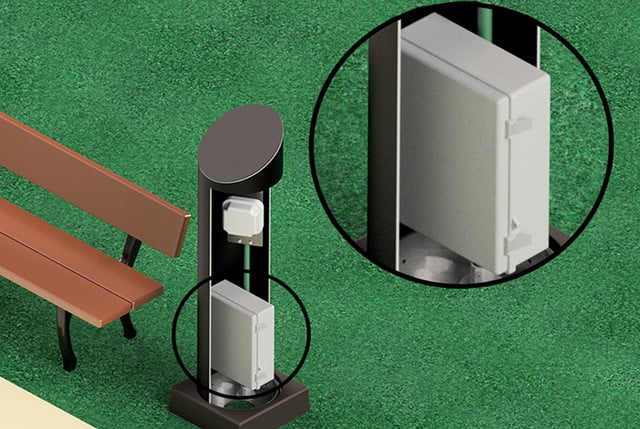 UL Listed, NEMA 4X Plastic Workbox for Inside the Model 3036 Netpoint WI-FI BOLL 39-3036-Workbox