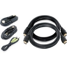 Iogear G2L8202UTAA3 6DUAL VIEW HDMI USB KVM Cable SET WITH Audio TAA Compliant