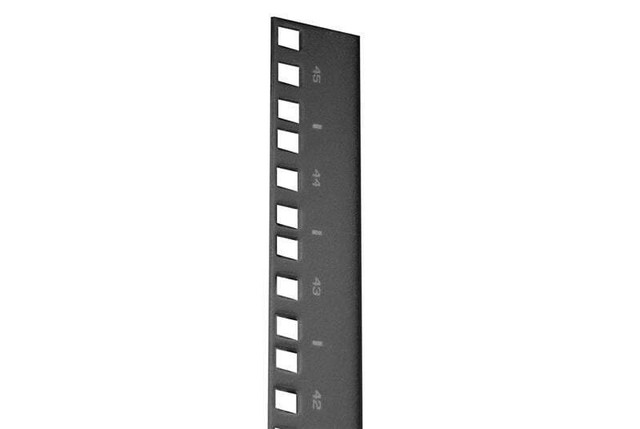 Front RAIL, Adjustable RAIL Serverrack, Square Holes, 8 FT HIGH, PAIR, Glacier W 15260-E15