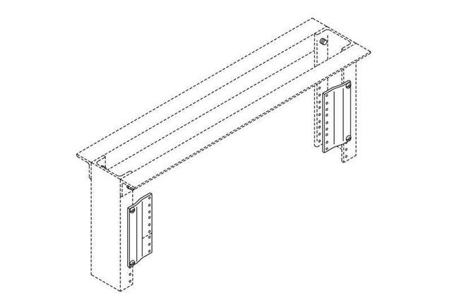 RACK Panel Adapters (PAIR); 1.71INH; Black; 23IN to 19IN; 1 RMU 31410-700