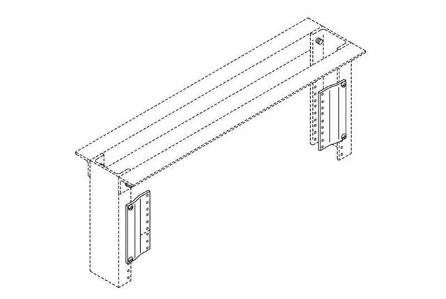 RACK Panel Adapters (PAIR); 3.46INH; Clear; 23IN to 19IN; 2 RMU 31420-500