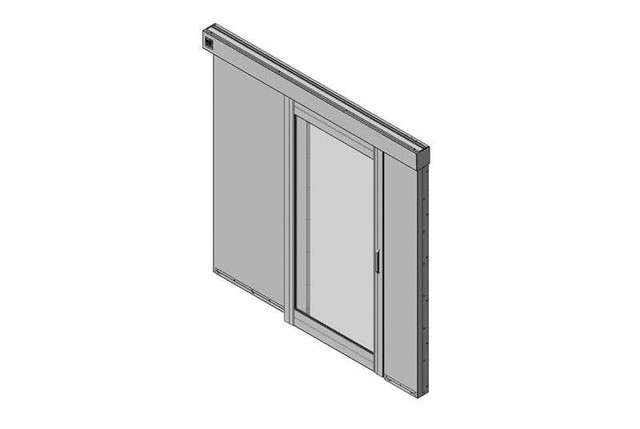 Aisle Containment Single DOOR Assembly, LEFT- HAND, Clear Frame, Glacier White, 32780-E03