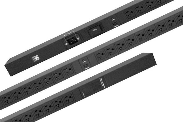 Power Strip, 0U, Metered, 15A, 120V, Vertical LONG, (24) 5-15R, Thermal Breaker, 12848-754