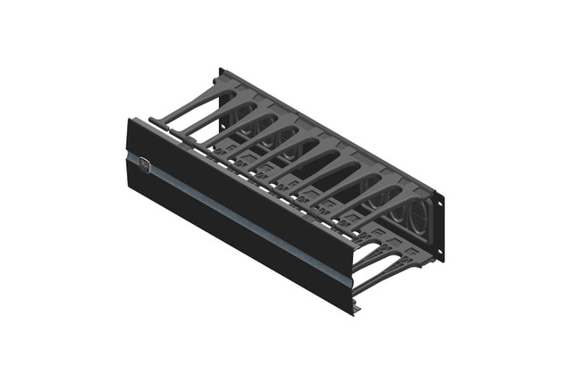 Horizontal Cable Manager; Grommet; Evolution Single-Sided; 19INCH W (483 MM) X 8 33549-703