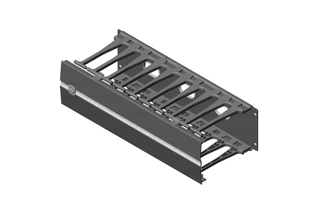 Horiz CBL MGR,3U,19 in,BK 35441-703