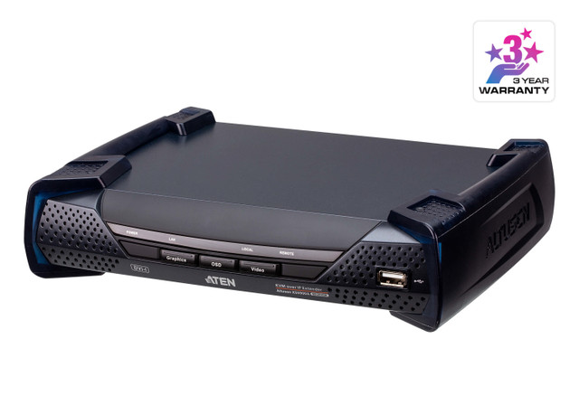 USB Single LINK DVI-I Single Display KVM OVER IP Transmitter WITH Audio & Serial KE6900AR