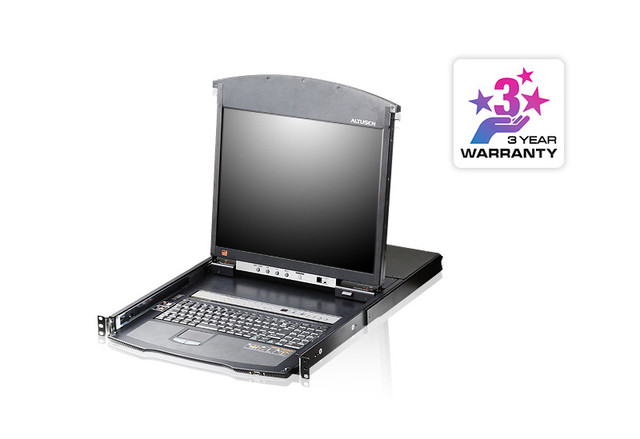 8-PORT 19 Dual Rail LCD IP CAT5 KVM KL1508AIN