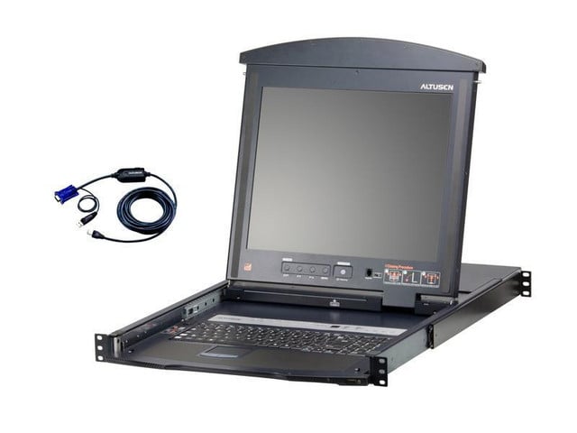 ATEN KL1508AMUKIT 8 Port KVM Switch - 17 in Dual Rail LCD