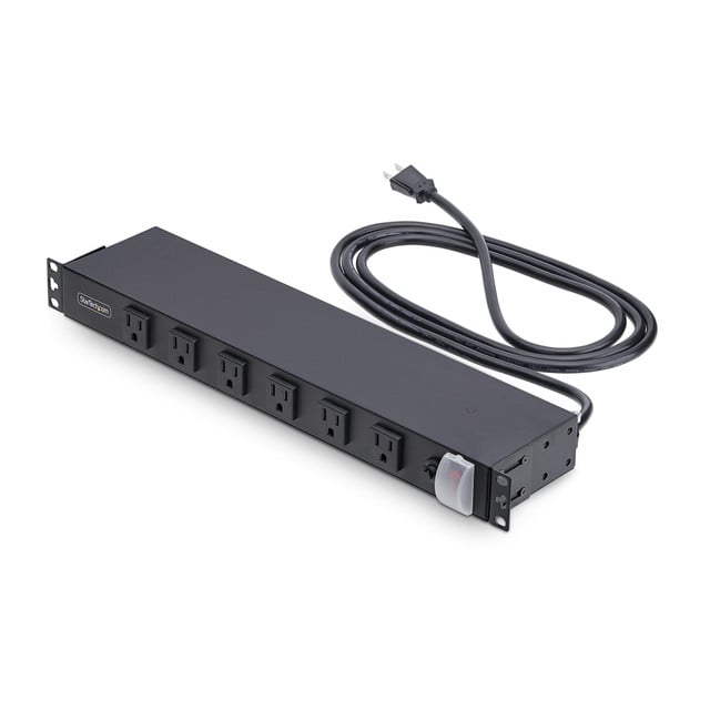 12-Outlet Rackmount PDU, 1U Server Power Strip WITH WIDE-Spaced Right-Angle PORT 1215B8H-RACK-PDU-RA
