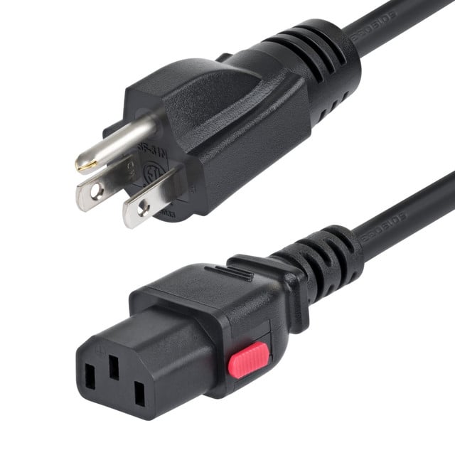 15FT (4.5M) Computer Power CORD, NEMA 5-15P to Locking C13 AC Power Cable, 125V 15FT-LC10A-Powercord