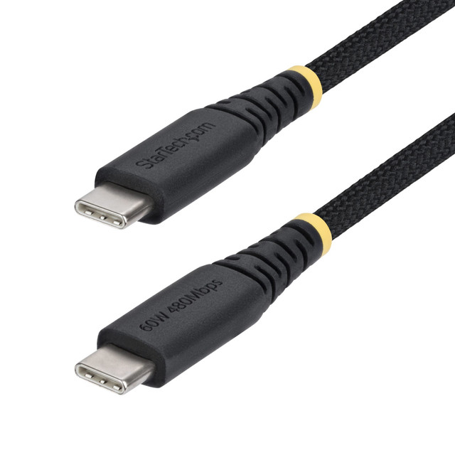 3FT (91CM) USB-C Charging Cable, 60W (3A) PD, DUAL-Layer Braided Nylon/TPE Jacke USB2CC3FNCBR