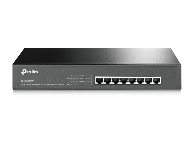 8-PORT Gigabit Desktop/Rackmount Switch WITH 8-PORT POE+ TL-SG1008MP