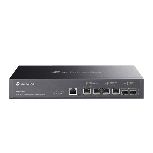 Jetstream 4-PORT 10GBASE-T and 2-PORT 10GE SFP+ L2+ Managed Switch WITH 4-PORT P SX3206HPP