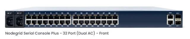 ZPE Nodegrid Serial Console Plus 32-port Cisco Rolled, Dual AC, 4-Core Intel CPU, 4GB DDR4, 32GB SSD, 2 SFP+, 2 GbE, 2 USB 3.0, 1 HDMI, 1 console, 4G LTE (CAT 12)