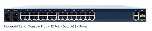 Nodegrid Serial Console PLUS. 32X RJ45 Serial Rolled, 2X GBE, 2X SFP+, 4-CORE CP ZPE-NSCP-T32R-STND-DAC-W5