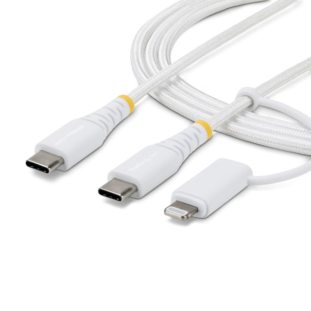 Charge an Apple Lightning or USB-C Device WITH THIS Rugged 2-in-1 USB-C Charging 2M-U2-LNTC-Cable
