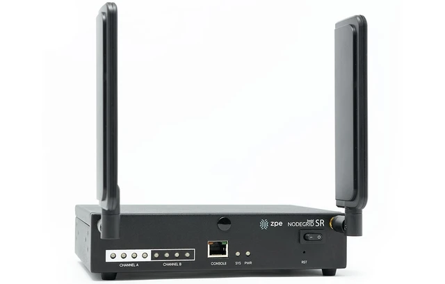 ZPE Nodegrid Bold SR Bold SR, 8x RJ45 Serial rolled, 5x GbE, 2-Core CPU, 4GB DDR3, 32GB SLC, 4G LTE (CAT12), Wi-Fi 5. Single DC-in power supply included. Includes Standard 2 year support and HW warranty.