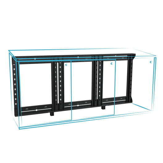 C3 Series Credenza Woodworkers KIT, 3 BAY, 32 Inches HIGH C3-WWHK3-32
