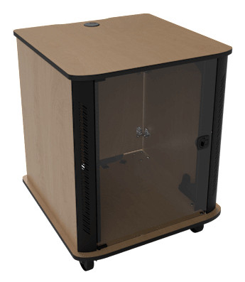 Middle Atlantic Reference 16RU Furniture RACK - 28IN D - Kensington Maple - MOBI RFR-1628E1