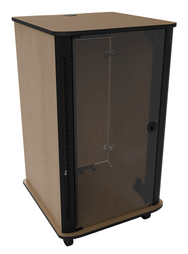 Middle Atlantic Reference 24RU Furniture RACK - 28IN D - Kensington Maple - MOBI RFR-2428E1
