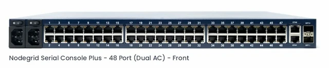 ZPE Nodegrid Serial Console PLUS. 48X RJ45 Serial Rolled, 2X GBE, 2X SFP+, 4-COR ZPE-NSCP-T48R-STND-DAC