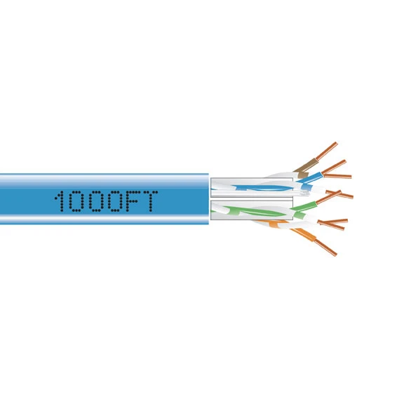 Supports 10-GBE up to 328 FEET (100 M). Supports POE and POE+ for VOIP, WAP, and C6ABC50-BL-1000