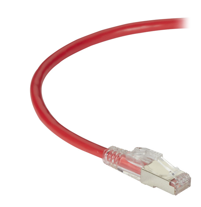 Black BOX Gigatrue 3 Premium CAT6A Shielded Patch Cables Feature Lockable Connec C6APC80S-RD-15