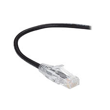 CAT6 250-MHZ Snagless 28AWG Stranded Ethernet Patch Cable - Unshielded (UTP), CM C6PC28-BK-10