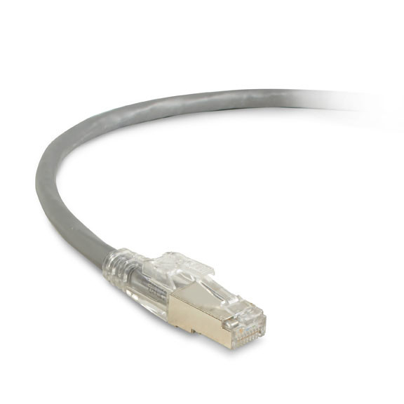 CAT6 250-MHZ Locking Snagless Stranded Ethernet Patch Cable - Shielded (S/FTP), C6PC70S-GY-01