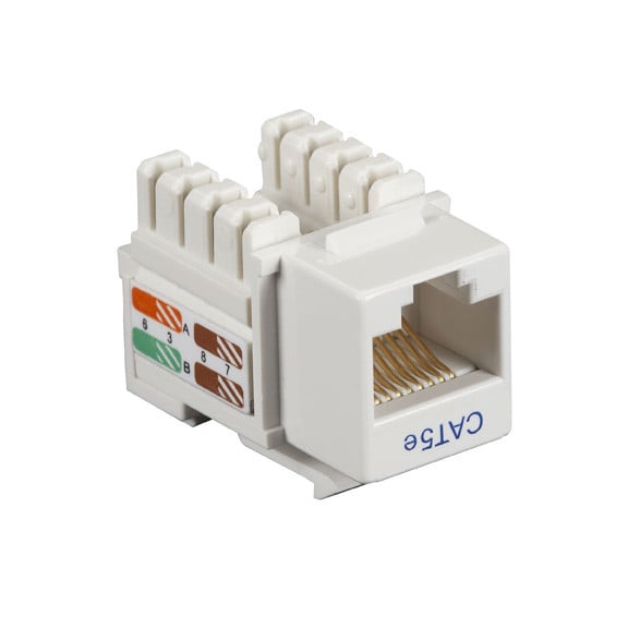 CAT5E Keystone JACK - Unshielded, RJ45, CAT5EJ-WH
