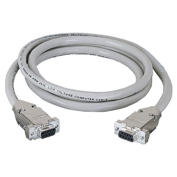 RS232 Shielded Cable - Metal HOOD, DB9 Female/Female, 25-FT. (7.6-M) EDN12H-0025-FF