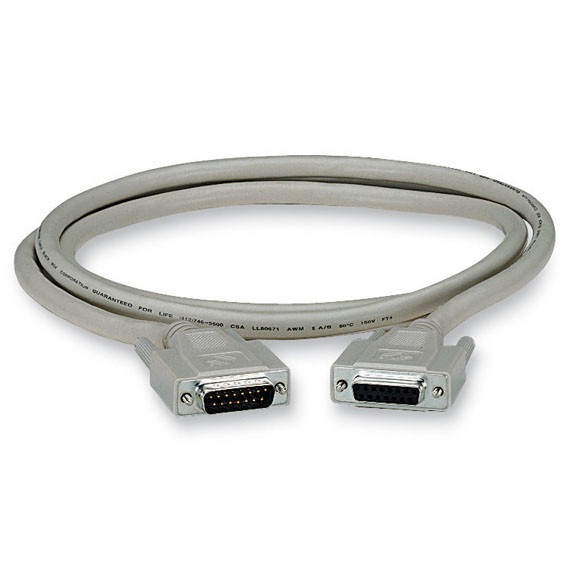 DB15 Thumbscrew Cable - MALE/Female, 5-FT. (1.5-M) EGM16T-0005-MF
