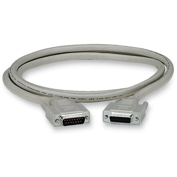 DB15 Thumbscrew Cable - MALE/Female, 15-FT. (4.6-M) EGM16T-0015-MF