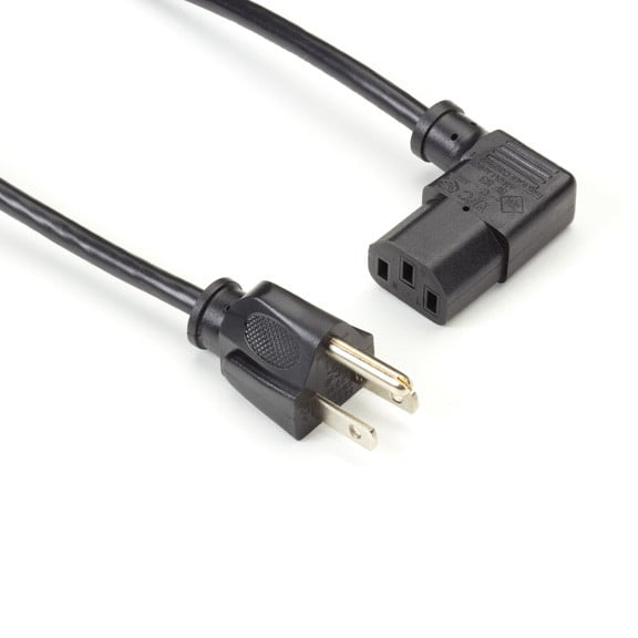 Power CORD - NEMA 5-15P to IEC-60320-C13 (Right-Angle), 6-FT. (1.8-M) EPXR13