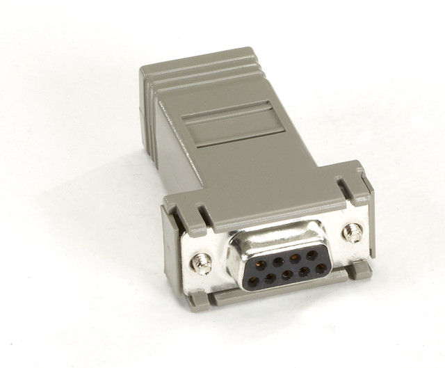 AT Adapter - DB9 Female to RJ45, GSA, TAA, 45 DAY Standard Return Policy FA043