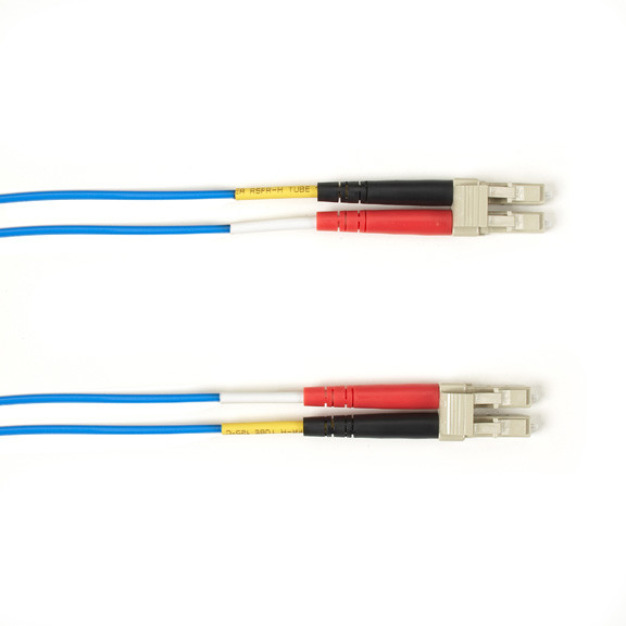 OM4 50/125 Multimode Fiber Optic Patch Cable - LSZH, LC to LC, BLUE, 3-M (9.8-FT FOLZHM4-003M-LCLC-BL