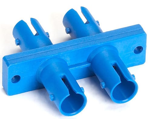 Black Box FOT112 Fiber Optic Coupling-Multimode-Singlemode, Duplex, Ceramic Sleeve, Plastic Flang