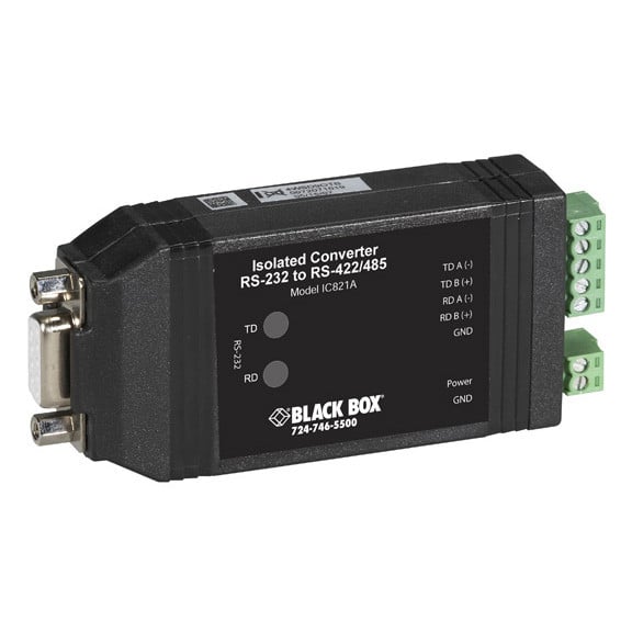 Async RS232 to RS422/485 Interface Converter - DB9 to Terminal Block, OPTO-Isola IC821A