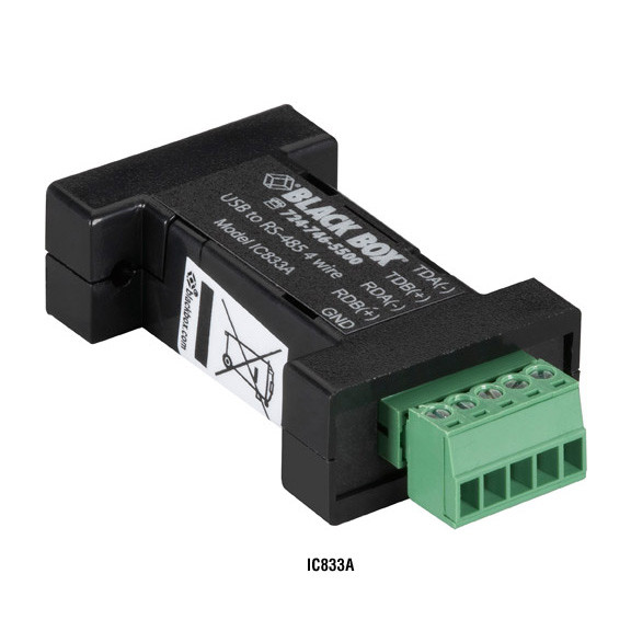 USB 2.0 to RS485 4-WIRE Converter - Terminal Block, 1-PORT IC833A