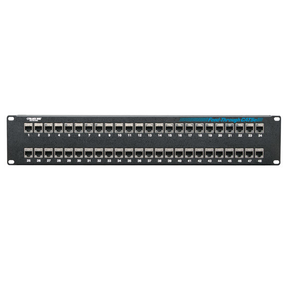 CAT5E FEED-Through Patch Panel - 2U, Shielded, 48-PORT JPM806A-R2