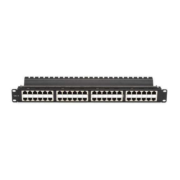 CAT6 FEED-Through HIGH-Density Patch Panel - 1U, Shielded, 48-PORT JPM816A-HD