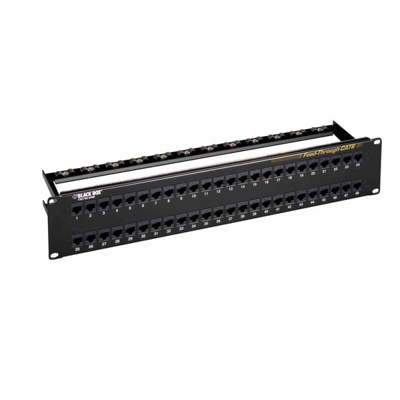 CAT6 FEED-Through Patch Panel - 2U, Unshielded, 48-PORT JPM820A