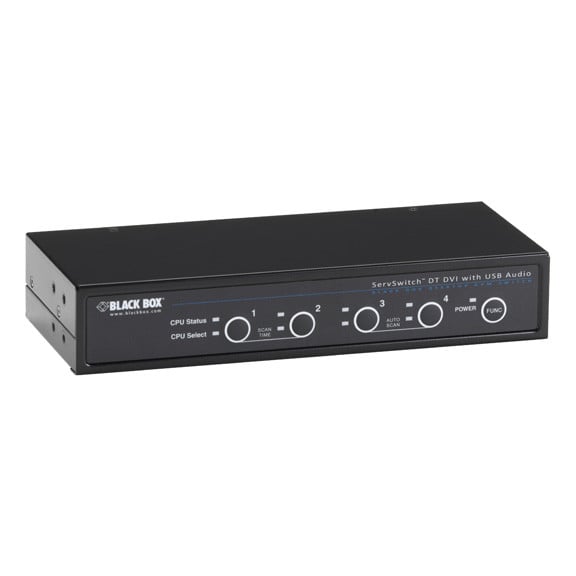 DVI-D Single-Monitor Desktop KVM Switch - Bidirectional USB, Audio, 4-PORT KV9634A