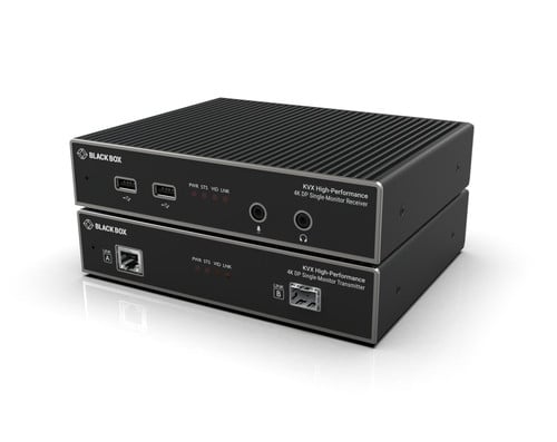 KVM Extender OVER CATX/Fiber - Single-Monitor, 4K Displayport, USB HID, Serial, Kvxhp-100