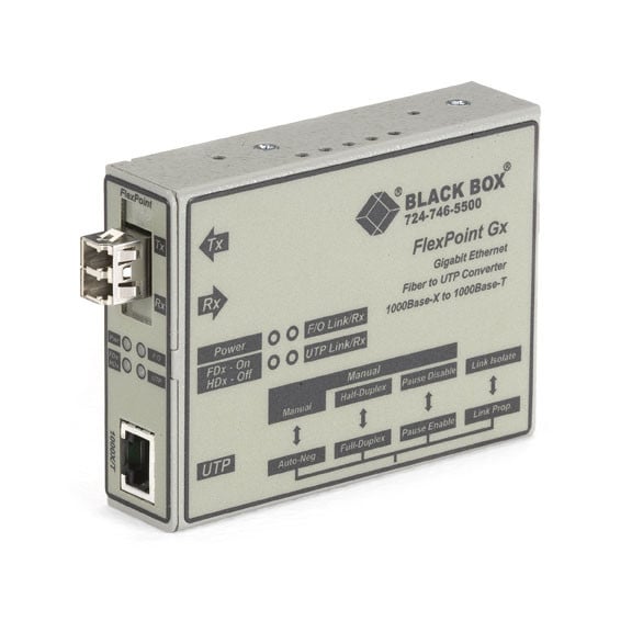 Gigabit Ethernet (1000-MBPS) Media Converter - 1000-MBPS Copper to 1000-MBPS MUL LMC1012A