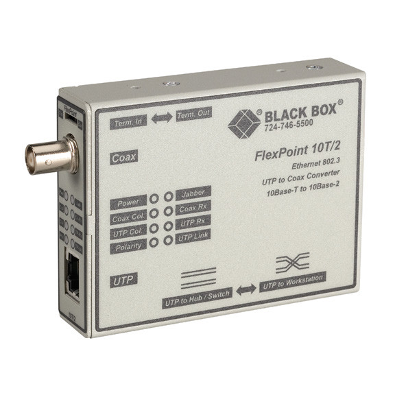 Ethernet (10-MBPS) Media Converter - 10-MBPS Copper to 10-MBPS Thinnet LMC210A