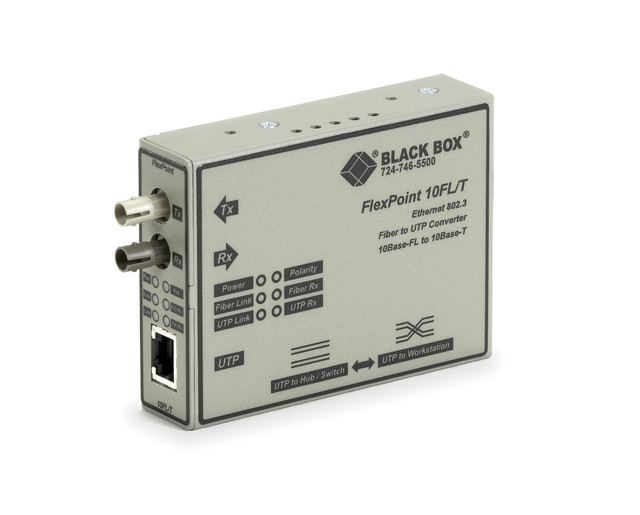 Ethernet (10-MBPS) Media Converter - 10-MBPS Copper to 10-MBPS Multimode Fiber, LMC212A-MM-R3