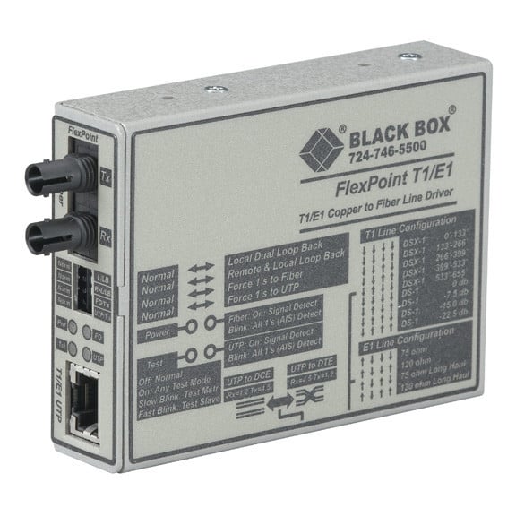 Managed T1/E1 Media Converter - T1/E1 Copper to Singlemode Fiber, 1300NM, 28KM, MT661A-SM
