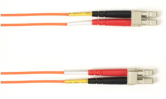 OM1 62.5/125 Multimode Fiber Optic Patch Cable - OFNR PVC, LC to LC, Orange, 30- FOCMR62-030M-LCLC-or