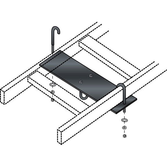 RACK-to-Runway Mounting Plate - Black
